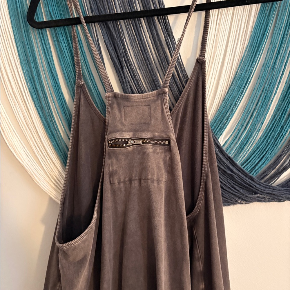 Free people washed black hot shot onesie with Pockets - Picture 5 of 6